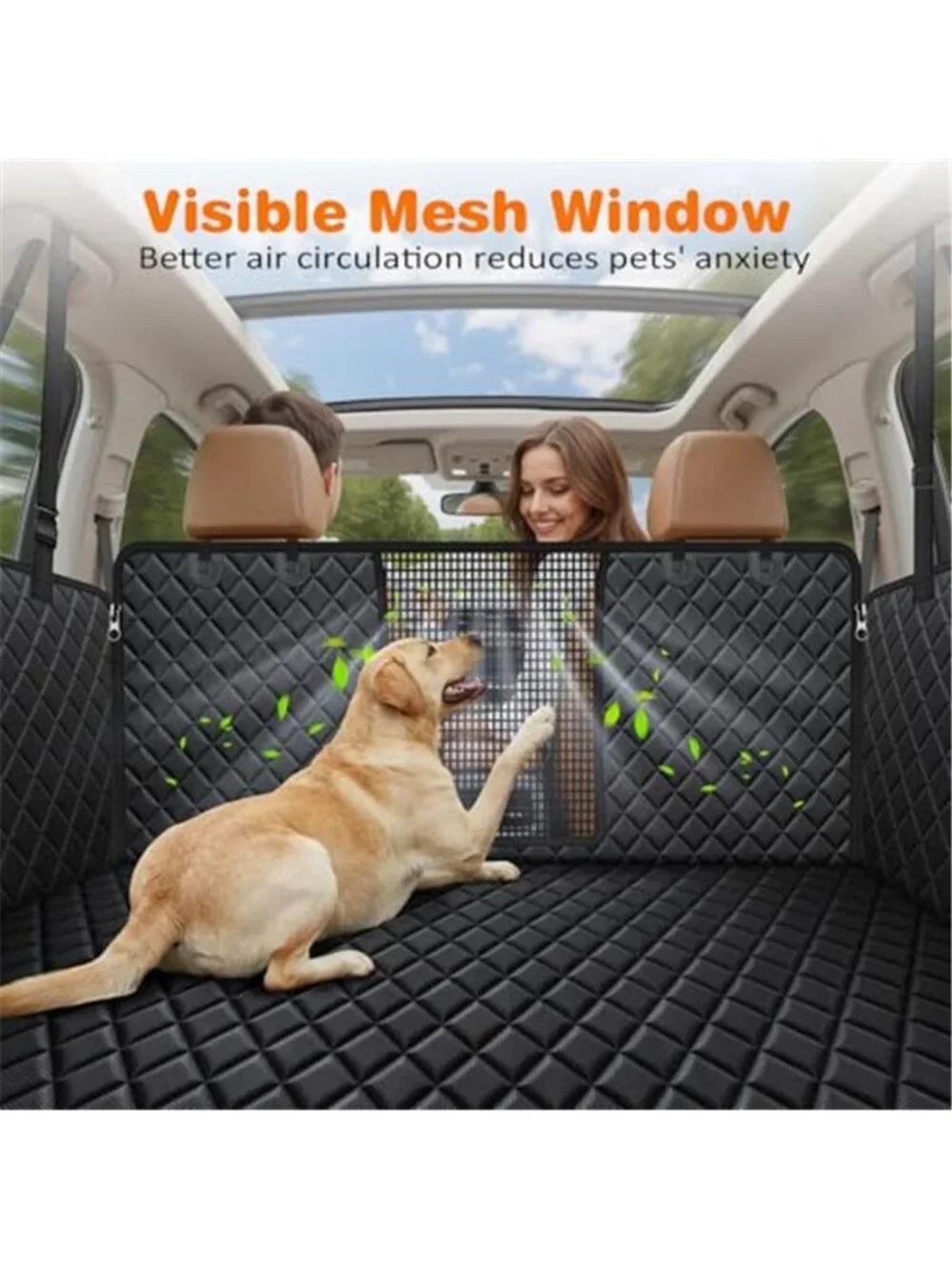 4 in 1 Dog Car Seat Cover for Back Seat, Waterproof Hammock